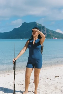 Joyce Halter Swimsuit - Ocean Rib