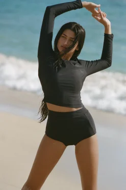 Poppler Rashguard Top - Black