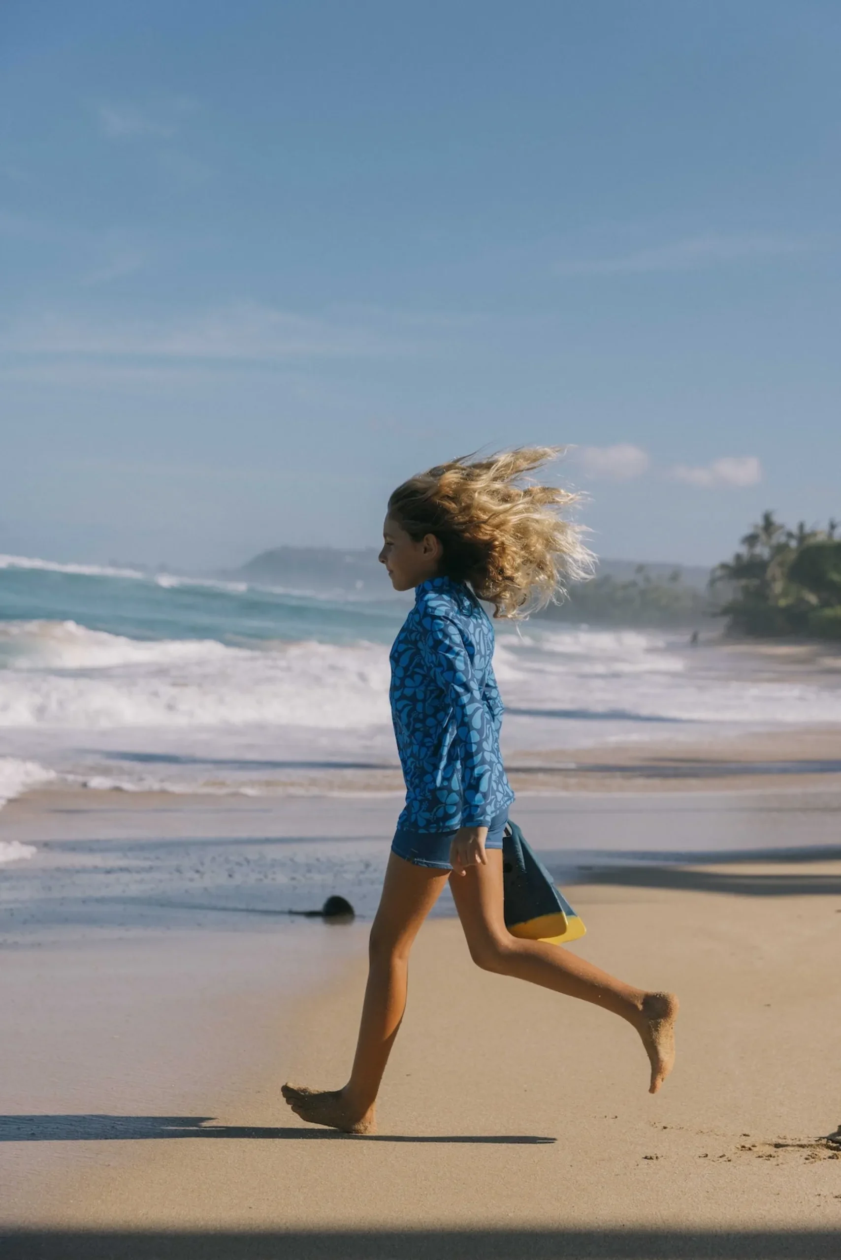 Sunny Rash Guard Mini - Lei - Blue