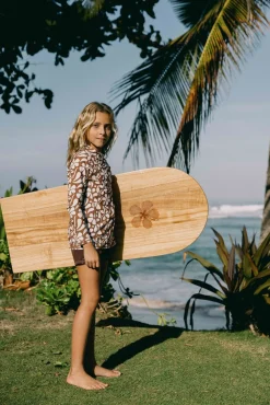 Sunny Rash Guard Mini - Lei Brown