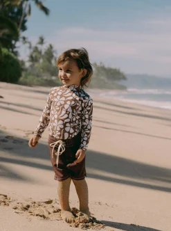 Sunny Rash Guard Mini - Lei Brown