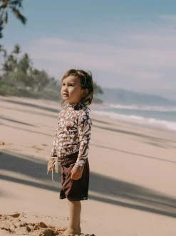 Sunny Rash Guard Mini - Lei Brown